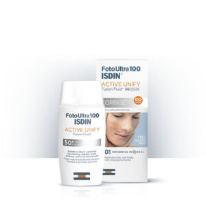 ISDIN Fotoultra 100 Active Unify Fusion fluid za poenotenje in posvetlitev pigmentnih madežev ZF50+, 50 ml