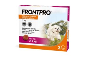 Frontpro 11 mg žvečljive tablete za pse 2–4 kg, 3 tablete Frontpro 11 mg žvečljive tablete za pse 2–4 kg, 3 tablete