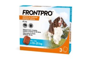Frontpro 68 mg žvečljive tablete za pse 10–25 kg, 3 tablete Frontpro 68 mg žvečljive tablete za pse 10–25 kg, 3 tablete