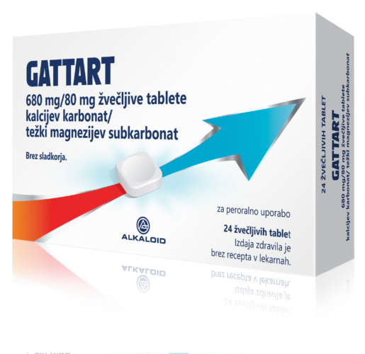 Gattart 680 mg/80 mg žvečljive tablete, 24 tablet Gattart 680 mg/80 mg žvečljive tablete, 24 tablet