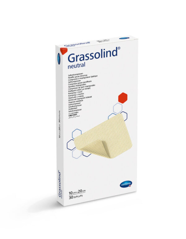 Grassolind Neutral vazelinska nelepljiva kontaktna mrežica (10 x 20 cm), 30 mrežic
