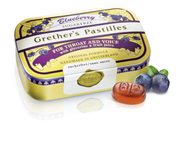 Grether’s pastile z okusom borovnice - brez sladkorja, 110 g