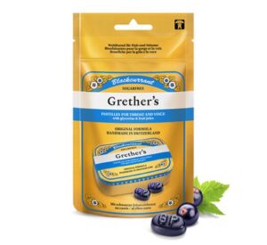Grether’s pastile z okusom črnega ribeza - brez sladkorja (refill v vrečki), 110 g
