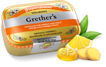 Grether’s pastile z okusom ingverja in limone – brez sladkorja, 110 g Grether’s pastile z okusom ingverja in limone – brez sladkorja, 110 g