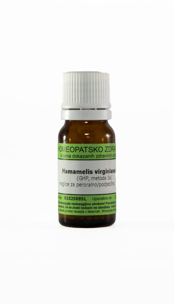 Hamamelis virginiana homeopatske kroglice C30, 10 g Hamamelis virginiana homeopatske kroglice C30, 10 g