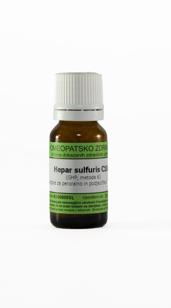 Hepar sulfuris C15 homeopatske kroglice, 10 g Hepar sulfuris C15 homeopatske kroglice, 10 g