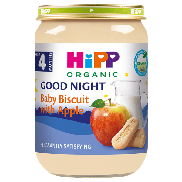 HiPP Good Night mlečno-žitna kašica Baby keks z jabolki BIO, 190 g HiPP Good Night mlečno-žitna kašica Baby keks z jabolki BIO, 190 g