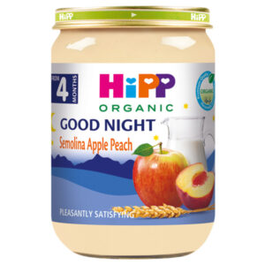 HiPP Good Night zdrob z mlečnim pripravkom, jabolki in breskvami BIO, 190 g