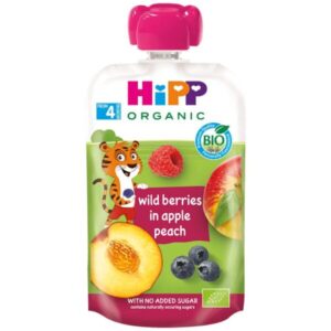 HiPP HiPPiS sadna blazinica gozdni sadeži z jabolkom in breskvijo BIO, 100 g