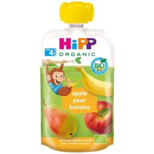 HiPP HiPPiS sadna blazinica jabolko, hruška in banana BIO, 100 g