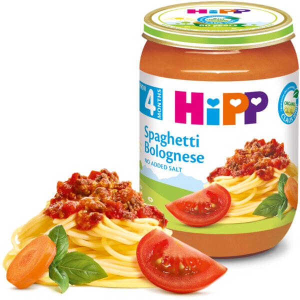 HiPP špageti v bolonjski omaki BIO, 190 g HiPP špageti v bolonjski omaki BIO, 190 g