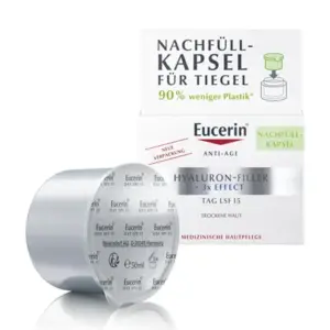 Eucerin Hyaluron-Filler + 3x Effect dnevna krema za suho kožo ZF 15 – refill, 50 ml