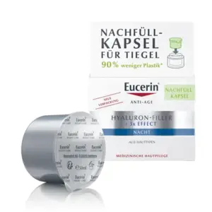 Eucerin Hyaluron-Filler + 3x Effect nočna krema – refill, 50 ml