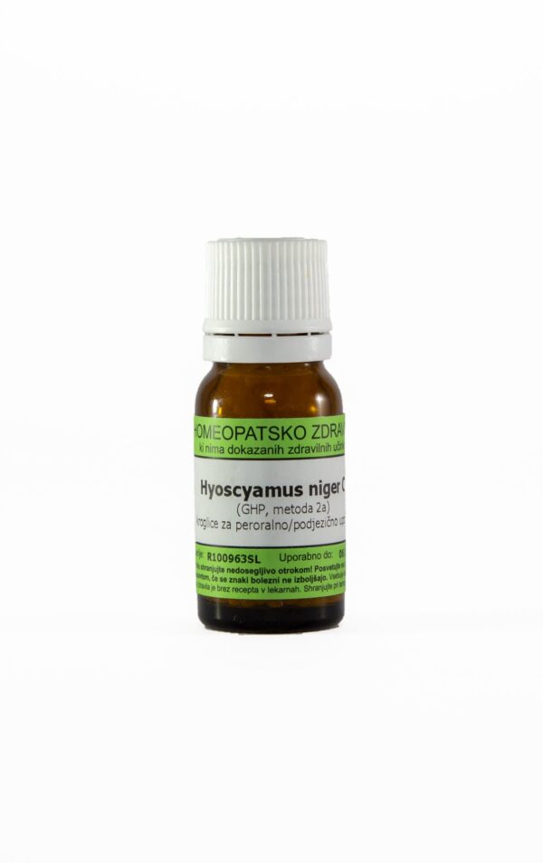Hyoscyamus niger C6 homeopatske kroglice, 10 g Hyoscyamus niger C6 homeopatske kroglice, 10 g
