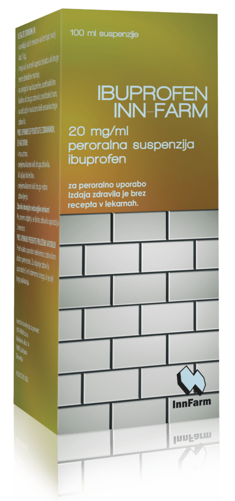Ibuprofen INN-FARM 20 mg/ml peroralna suspenzija, 100 ml Ibuprofen INN-FARM 20 mg/ml peroralna suspenzija, 100 ml