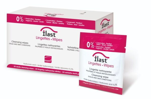 Ilast Wipes čistilni robčki za veke in občutljivo kožo, 20 robčkov Ilast Wipes čistilni robčki za veke in občutljivo kožo, 20 robčkov