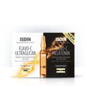 ISDIN Isdinceutics Flavo-C Ultraglican dnevni serum ampule (10 x 2 ml) + Flavo-C Melatonin nočni serum ampule (10 x 2 ml)