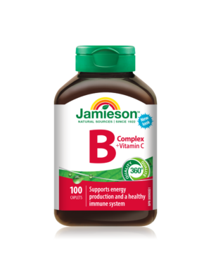 Jamieson B kompleks + vitamin C tablete, 100 tablet