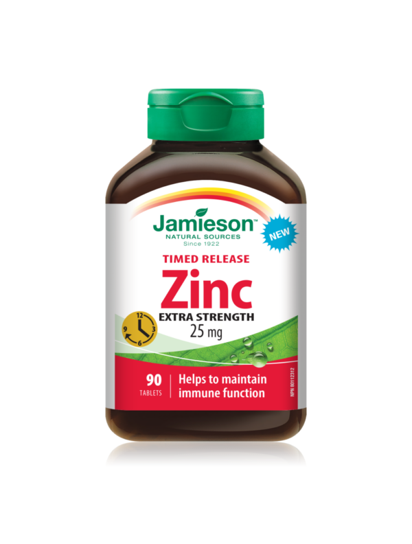 Jamieson Cink 25 mg tablete s podaljšanim sproščanjem, 90 tablet Jamieson Cink 25 mg tablete s podaljšanim sproščanjem, 90 tablet