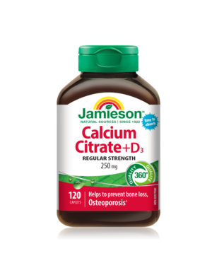 Jamieson Kalcijev citrat in vitamin D3 tablete, 120 tablet