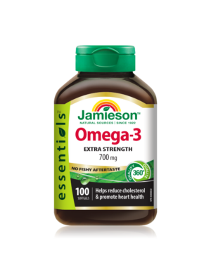 Jamieson Omega-3 Ekstra moč 700 mg kapsule, 100 kapsul