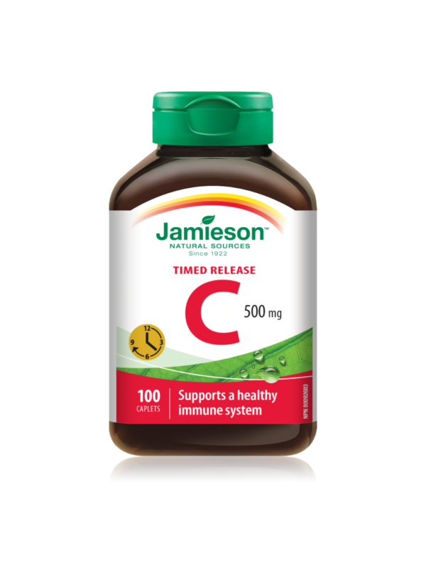 Jamieson Vitamin C 500 mg tablete s podaljšanim sproščanjem, 100 tablet Jamieson Vitamin C 500 mg tablete s podaljšanim sproščanjem, 100 tablet