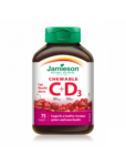 Jamieson Vitamin C in D žvečljive tablete z naravnim okusom češnje, 75 tablet