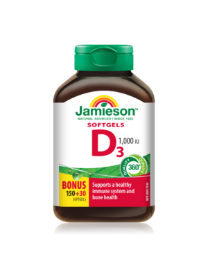 Jamieson Vitamin D 1000 I.E. kapsule, 180 kapsul