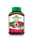 Jamieson Vitamin D 400 I.E. žvečljive tablete za otroke z naravnim okusom jagode, 100 tablet
