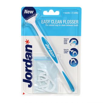 Jordan Easy Clean Flosser zobna nitka z držalom za odrasle, 1 držalo in 6 lokov Jordan Easy Clean Flosser zobna nitka z držalom za odrasle, 1 držalo in 6 lokov
