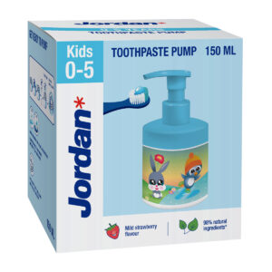 Jordan Kids zobna pasta za otroke s pumpico (0 - 5 let), 150 ml