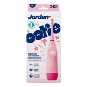 Jordan Ootie sonična zobna ščetka za otroke 3–12 let, roza, 1 ščetka