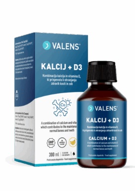Valens Kalcij + D3 tekočina, 300 ml