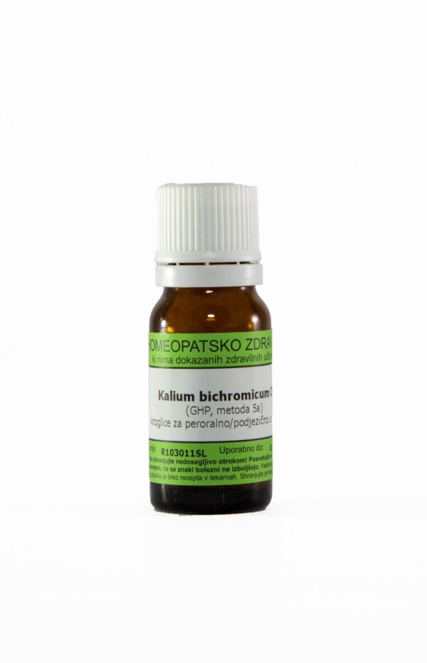 Kalium bichromicum C30 homeopatske kroglice, 1 g Kalium bichromicum C30 homeopatske kroglice, 1 g