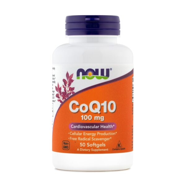 NOW Koencim Q10 100 mg, 50 mehkih kapsul NOW Koencim Q10 100 mg, 50 mehkih kapsul