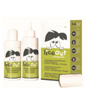 LiceOut komplet proti ušem: šampon (125 ml) + losjon (125 ml) + glavnik