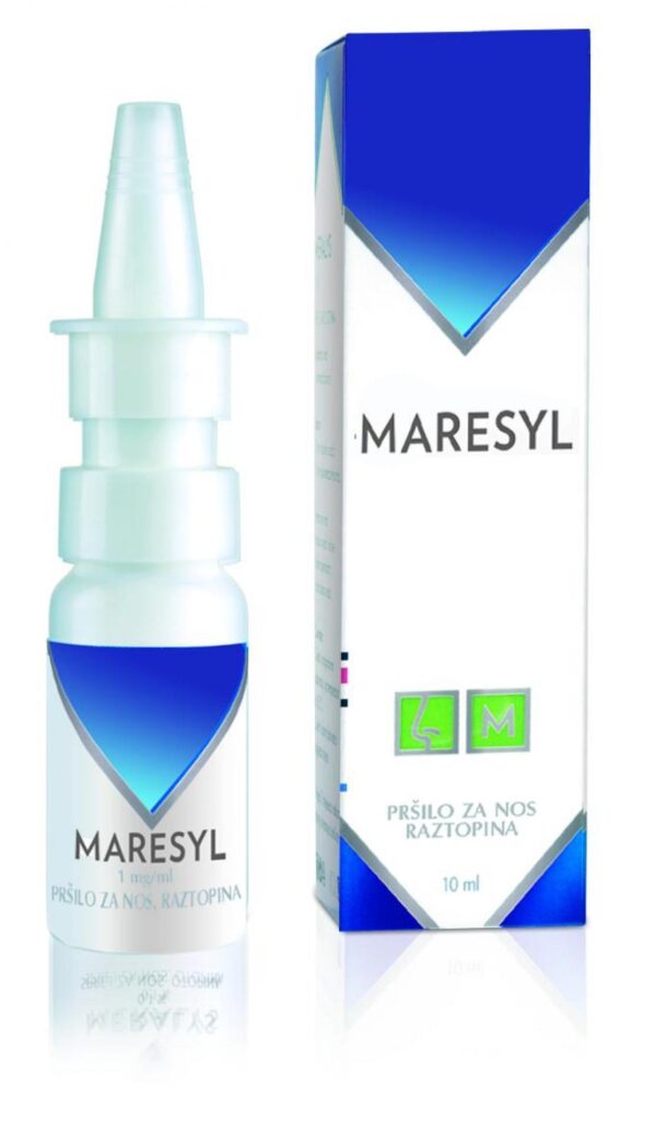 Maresyl 1 mg/ml pršilo za nos, raztopina 10 ml Maresyl 1 mg/ml pršilo za nos, raztopina 10 ml