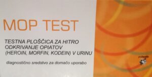 Abugnost MOP TEST testna ploščica za hitro odkrivanje opiatov v urinu