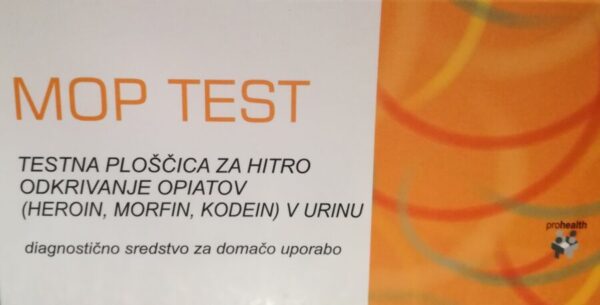 Abugnost MOP TEST testna ploščica za hitro odkrivanje opiatov v urinu Abugnost MOP TEST testna ploščica za hitro odkrivanje opiatov v urinu
