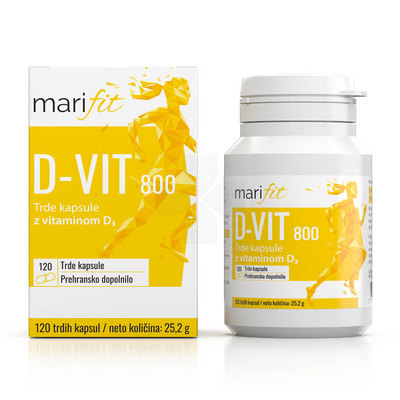 Marifit D-VIT trde kapsule z vitaminom D3, 120 kapsul Marifit D-VIT trde kapsule z vitaminom D3, 120 kapsul