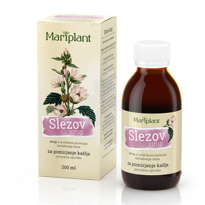 Mariplant Slezov sirup za pomirjanje kašlja, 200 ml Mariplant Slezov sirup za pomirjanje kašlja, 200 ml