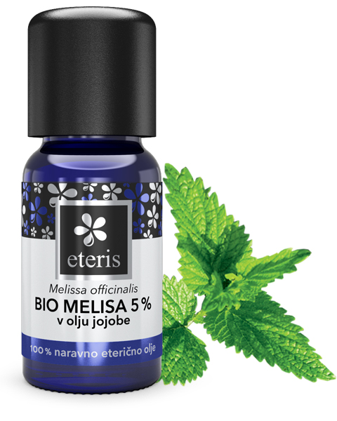 Eteris Melisa 5 % eterično olje v BIO jojobi, 10 ml Eteris Melisa 5 % eterično olje v BIO jojobi, 10 ml