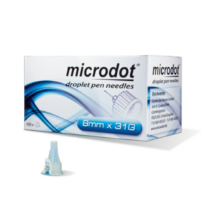 Microdot Droplet Igle za insulinski peresnik 31 G (8 mm), 100 igel