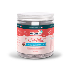 Mium Lab Multivitamini za otroke gumiji brez sladkorja, 42 gumijev