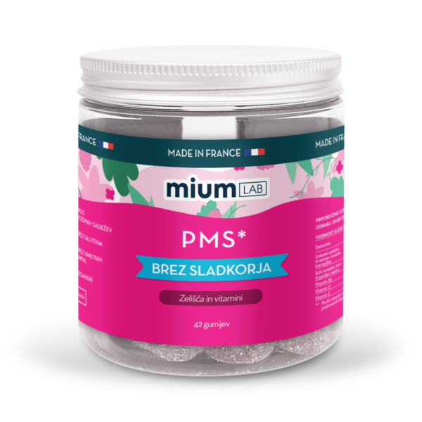 Mium Lab PMS gumiji brez sladkorja, 42 gumijev Mium Lab PMS gumiji brez sladkorja, 42 gumijev
