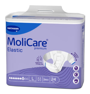 MoliCare Premium Elastic predloge 8 kapljic – velikost Large, 24 hlačnih predlog