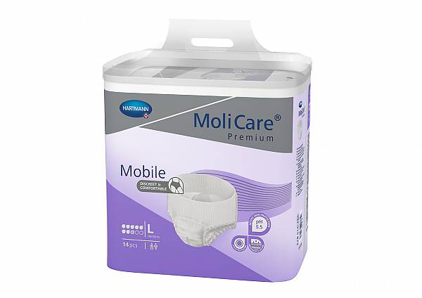 MoliCare Premium Mobile 8 kapljic mobilne hlačke - Large, 14 hlačk MoliCare Premium Mobile 8 kapljic mobilne hlačke - Large, 14 hlačk