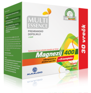 Multi Essence Magnezij 400 + B kompleks mikrogranule za direktno uporabo, 30 vrečk