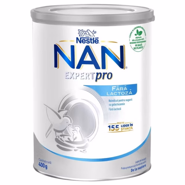 NAN Expertpro brez laktoze začetno mleko za dojenčke od rojstva dalje, 400 g