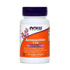 NOW Astaksantin 4 mg, 60 mehkih kapsul